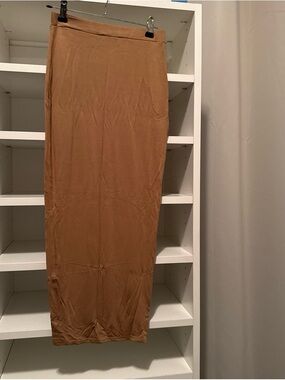 Missguided Camel Maxi Pencil Skirt